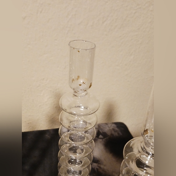 Bubble Glass Candle Holders 5pc - Picture 4 of 6
